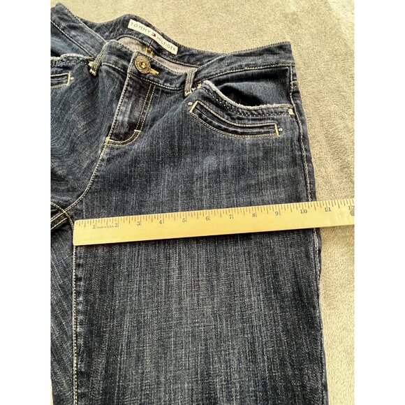 Vintage Tommy Hilfiger Jeans Women 10 Blue Bootcut Stretch Max Max Y2K Denim - Picture 10 of 13